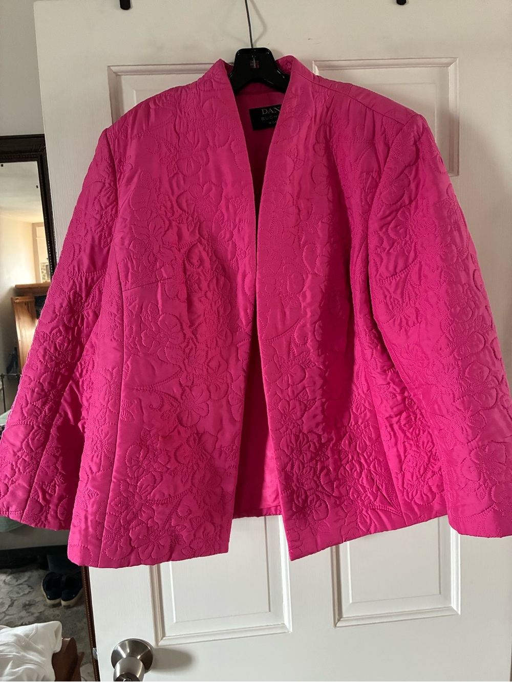 DANA Hot Pink Quilted Floral Jacket